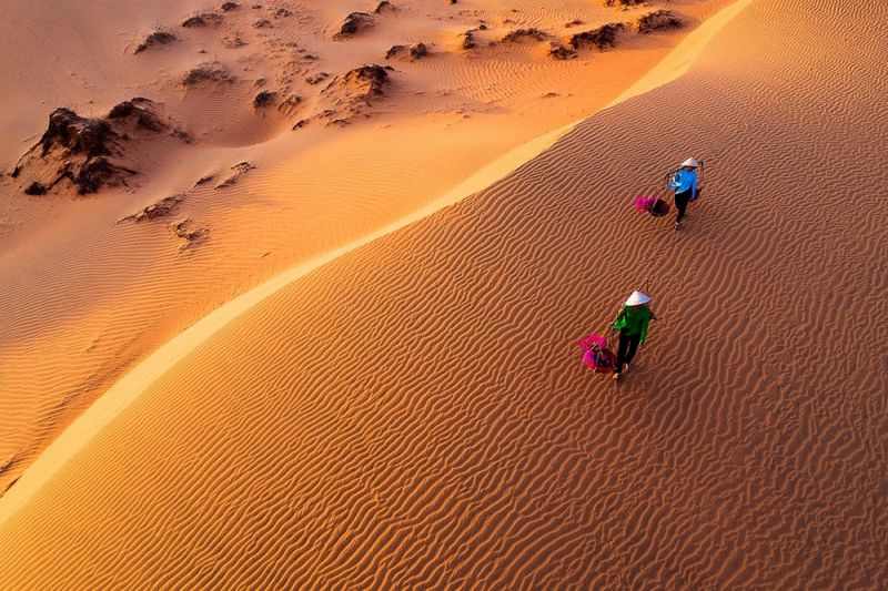 Red sand dune in Mui ne